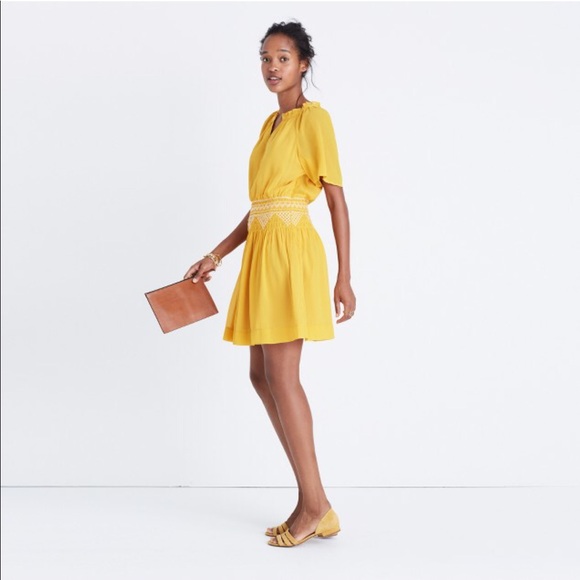 Madewell Dresses & Skirts - NWT Madewell Silk Smocked Mini Dress